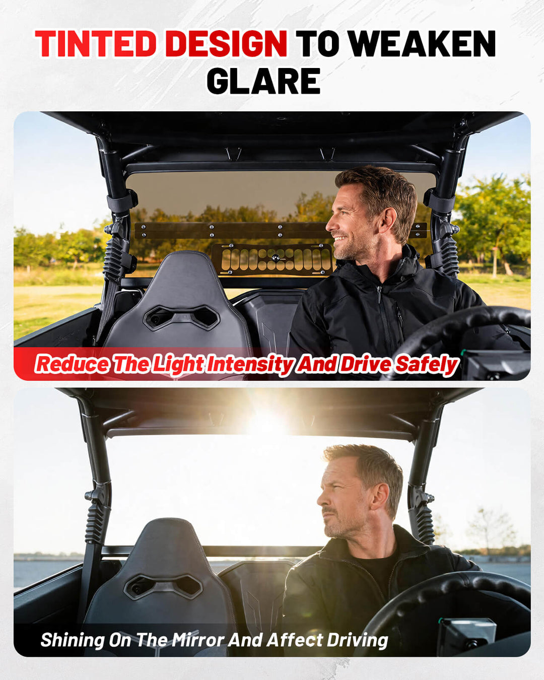 CFMOTO ZForce 950 Sport Vented Rear Windshield Weaken Glare
