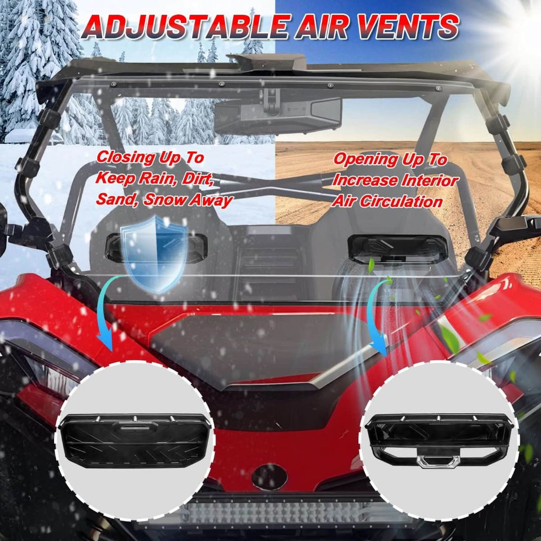CFMOTO ZForce 950 windshield adjustable air vents