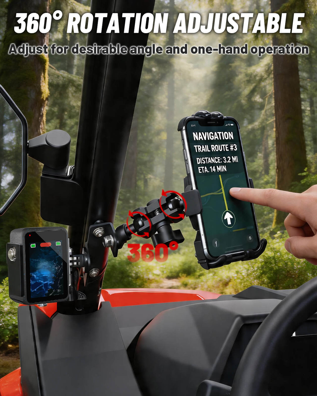 CFMOTO ZForce 950 Sport Phone Holder 360-Degree adjustable