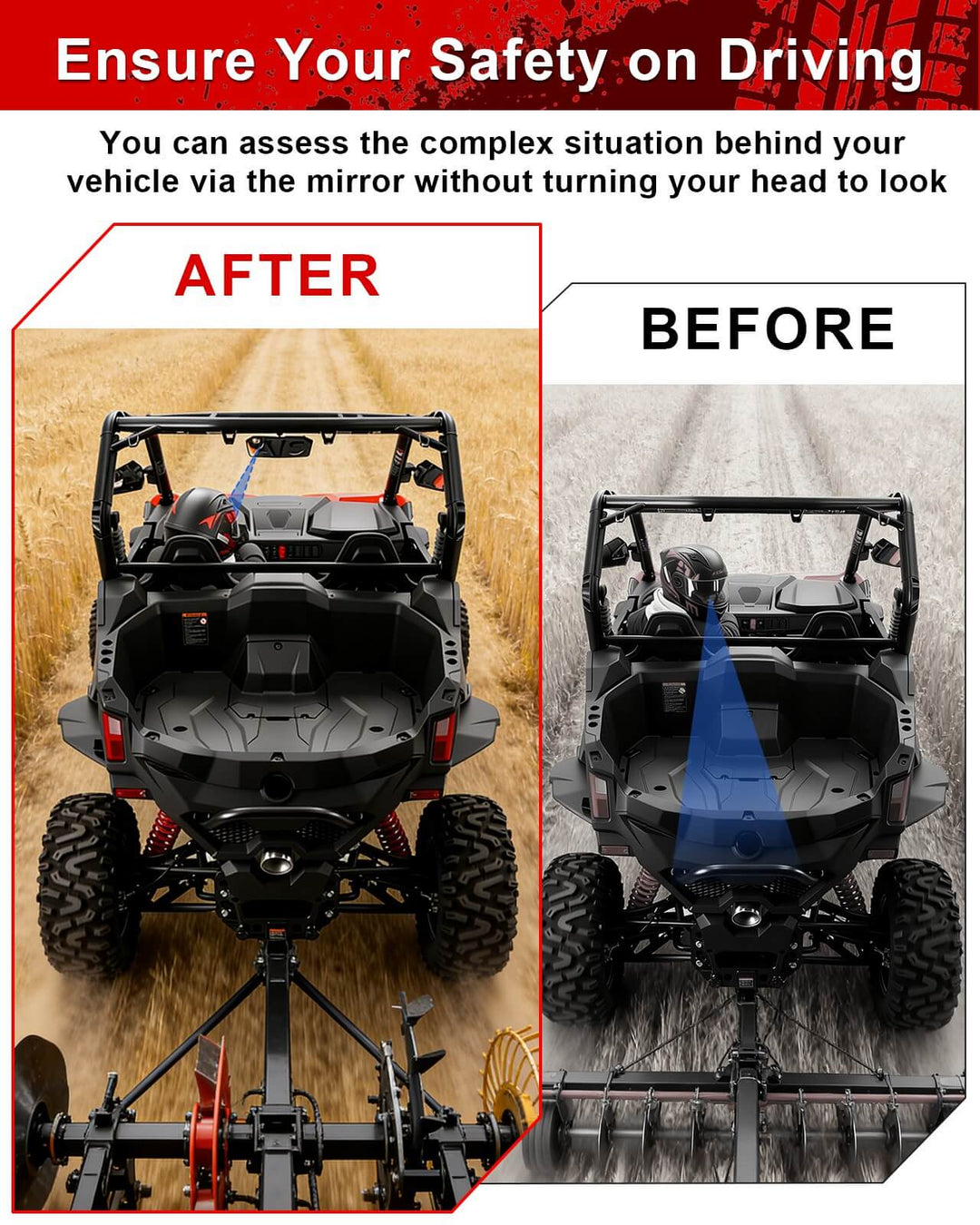 Uforce U10 Pro Center Rear View Mirror Ensure Safety