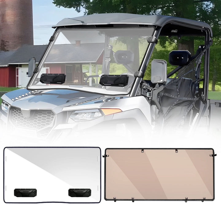 StarknightMT CFMOTO Uforce 600 Vented Front &amp; Tinted Rear Windshield