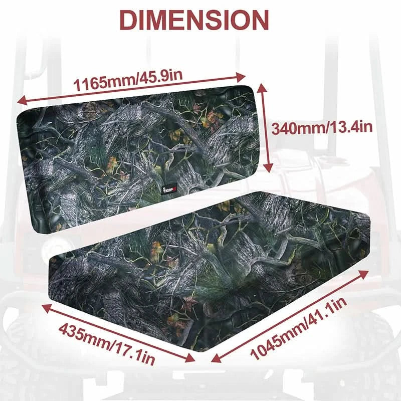 dimenison of mule 4010/4000 camo seat covers