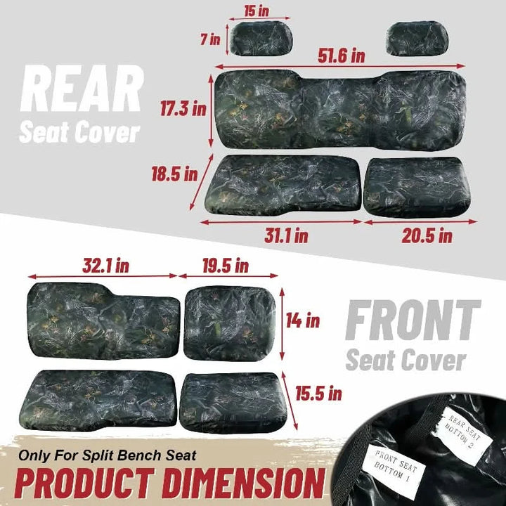 camo seat cover dimension for polaris ranger crew 1000