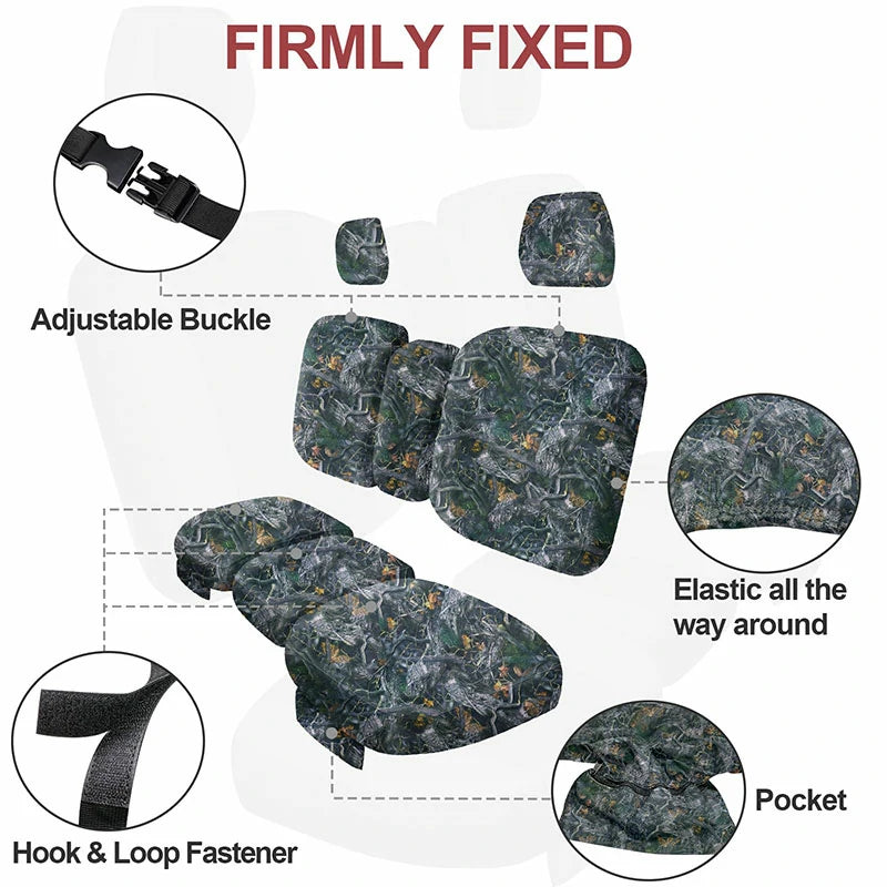 can-am defender camo seat cover details