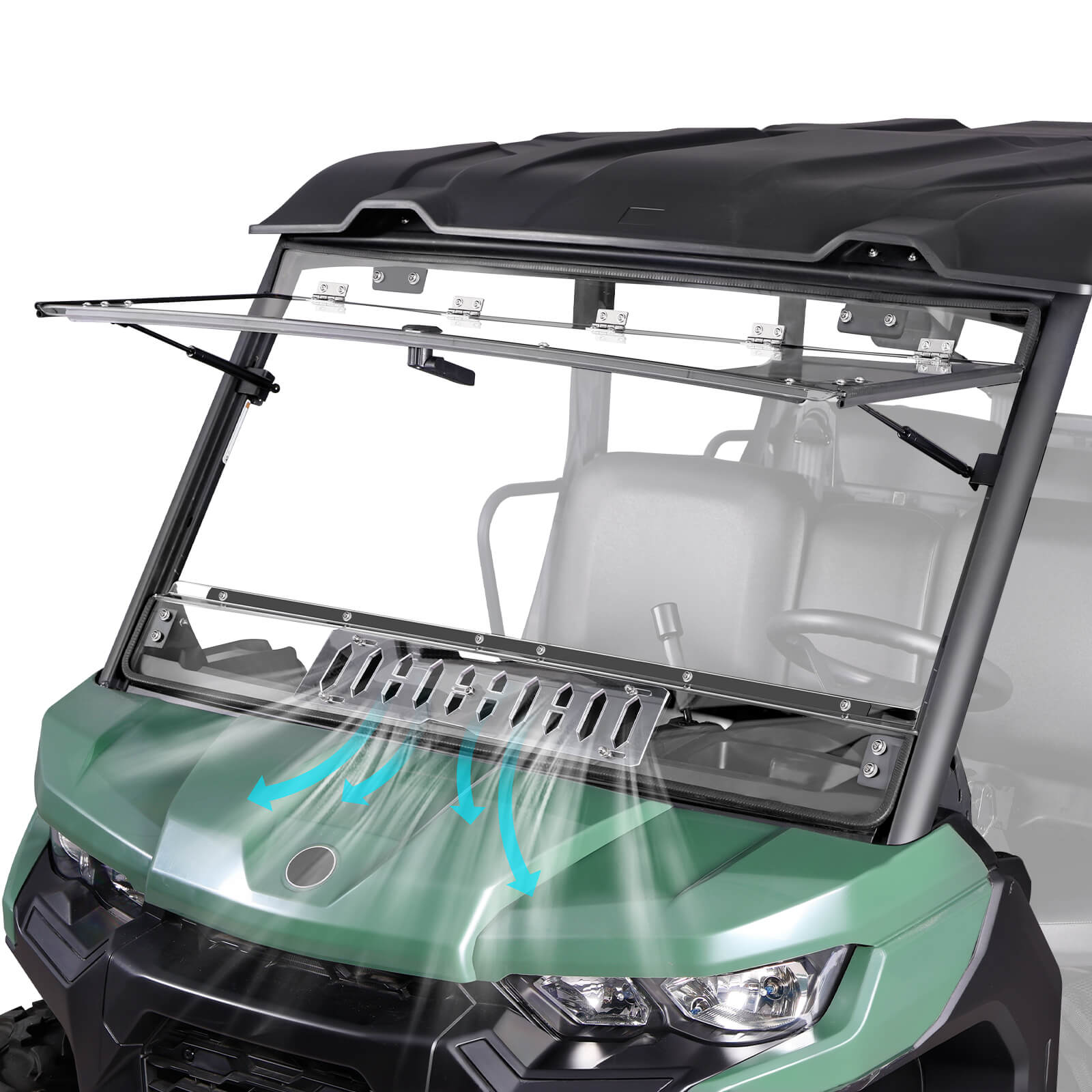 Can-Am Defender/Max Flip-Up Windshield with Adjustable Vent