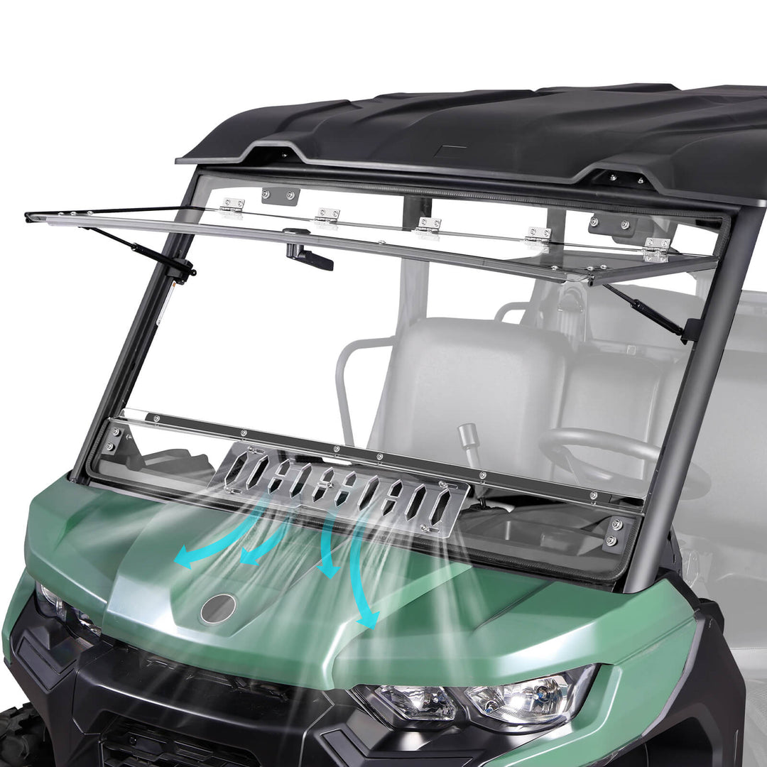 Can-Am Defender/Max Flip-Up Windshield with Adjustable Vent