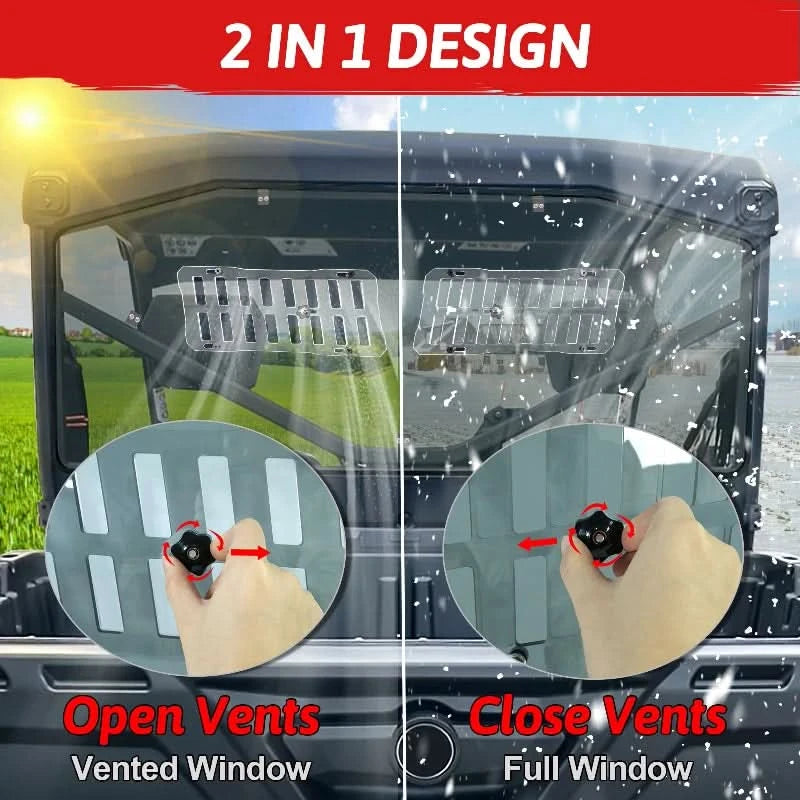 Can-Am defender DPS rear ventwindshield 2 in 1 design 