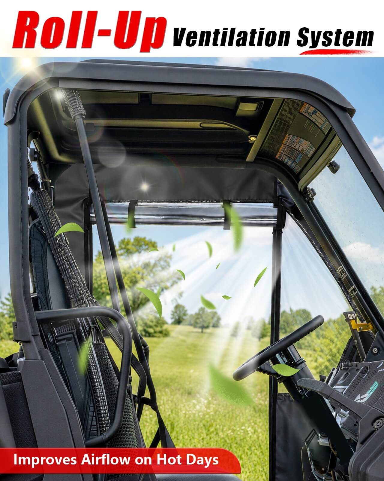Can-Am Defender Soft Cab Enclosure Roll-up system