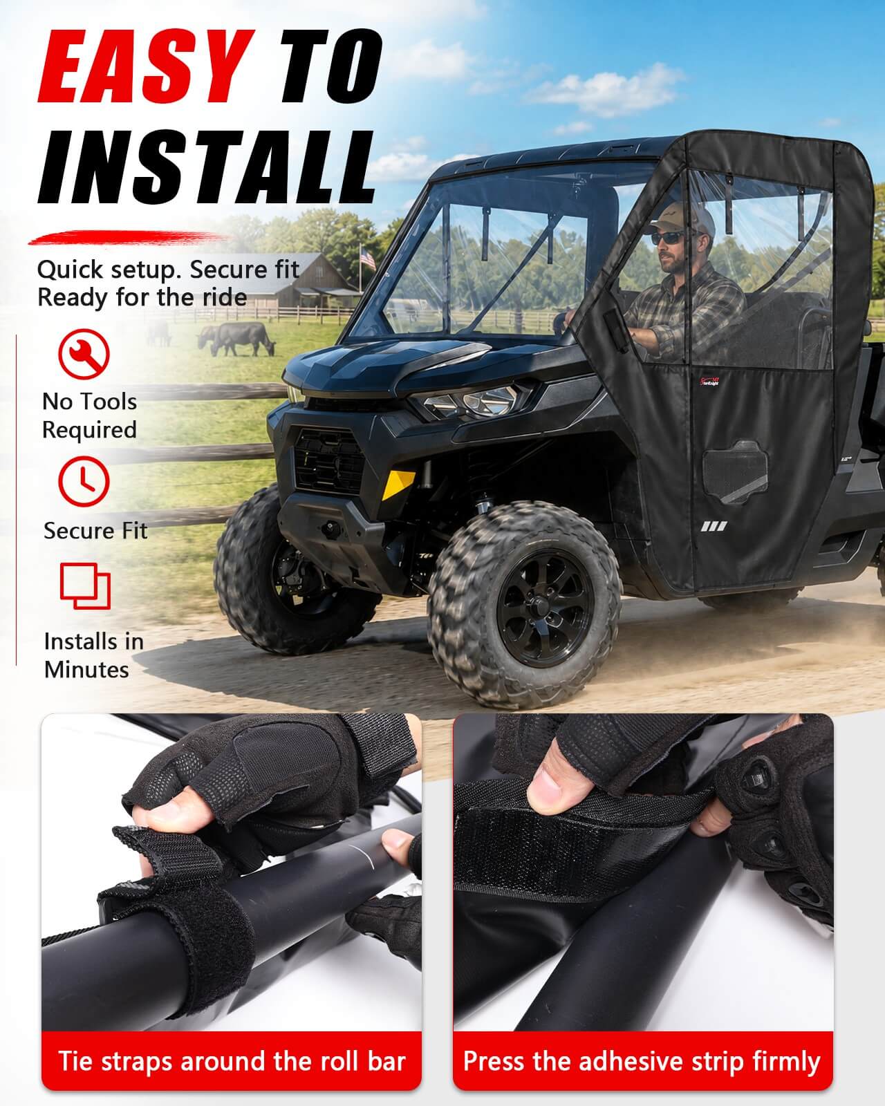Can-Am Defender Soft Cab Enclosure (2026-2026) easy to install