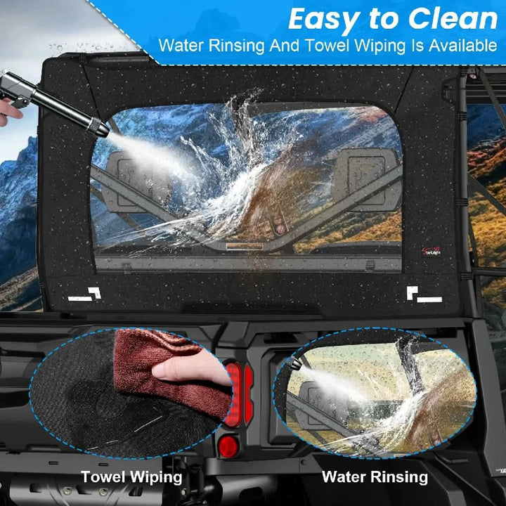 easy to clean can-am defender soft rear window