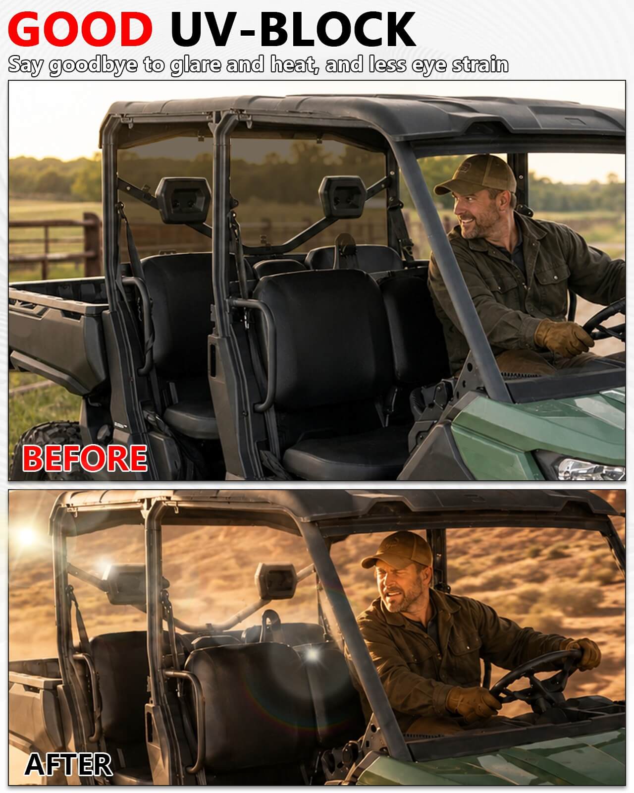 Can-Am Defender Tinted Rear Windshield UV-Block