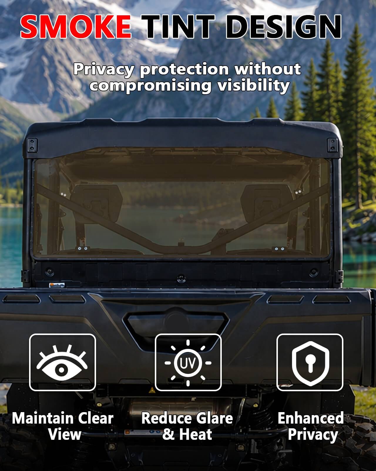 Can-Am Defender Tinted Rear Windshield  Features
