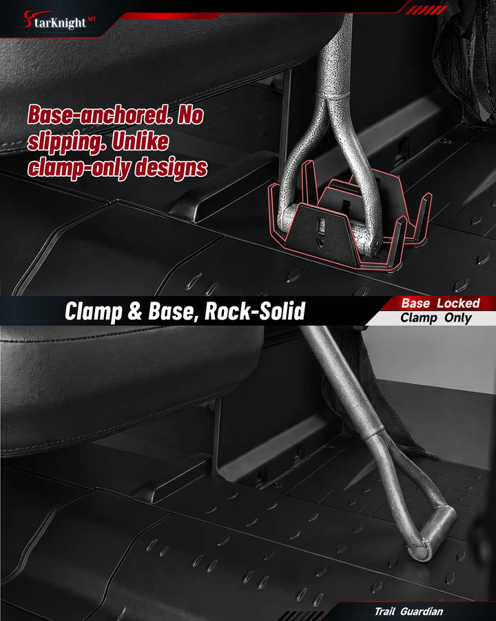 Can-Am Defender Under-Seat Gear Rack base-anchored