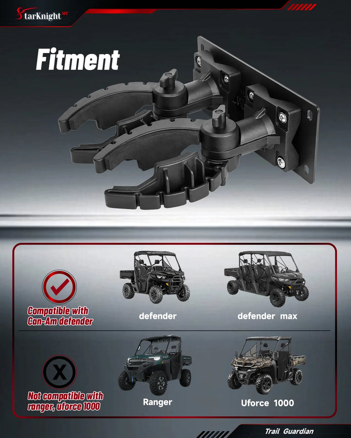 Can-Am Defender Under-Seat Gear Rack fitment