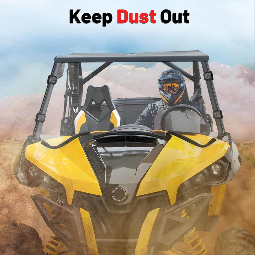 Can-Am Maverick 1000R Scratch-Resistant Front Windshield keeping dust out