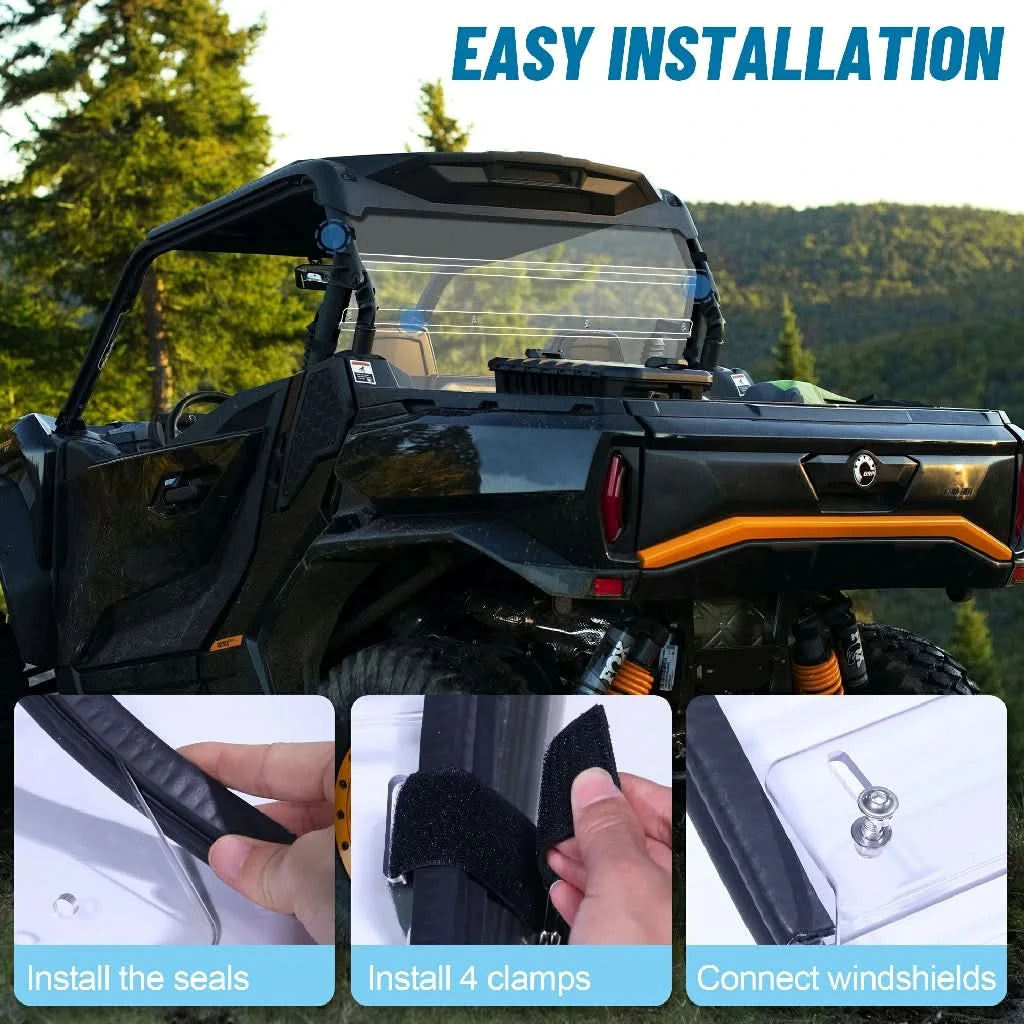 can-am maverick trail windshield installation steps