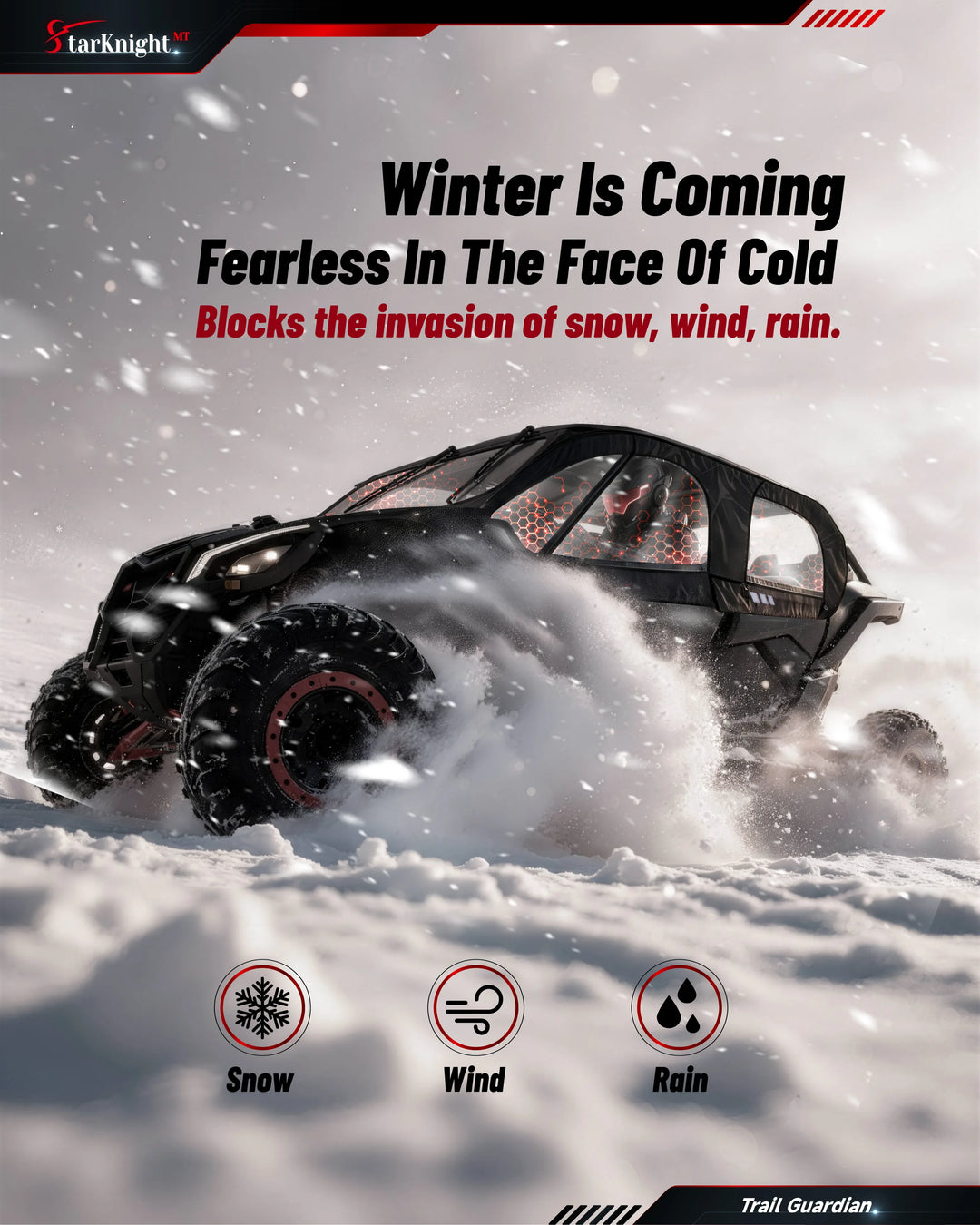 Can-Am Maverick X3 Max Upgraded Soft Upper Doors block snow, wind, rain