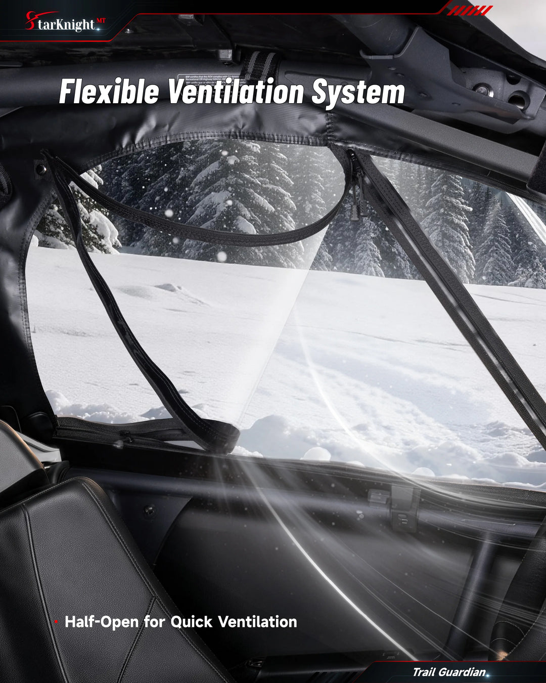 Can-Am Maverick X3 Max Upgraded Soft Upper Doors half-open