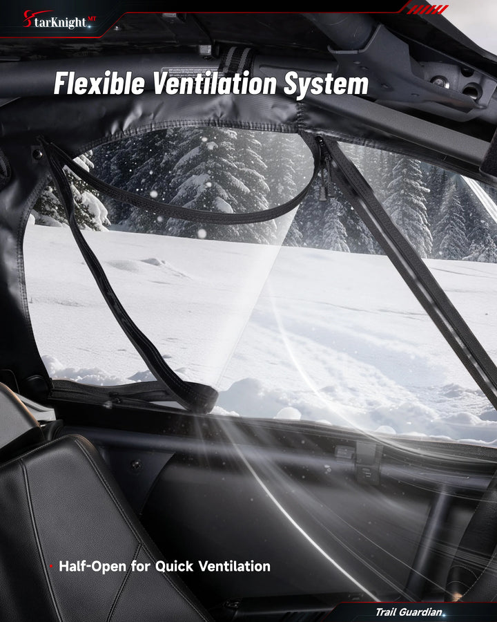Can-Am Maverick X3 Max Upgraded Soft Upper Doors half-open