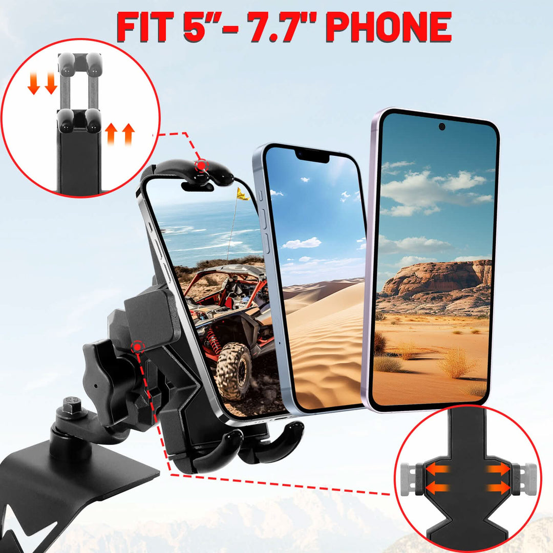 Can-Am X3 phone holder fits for 5"-7.7" inches phone