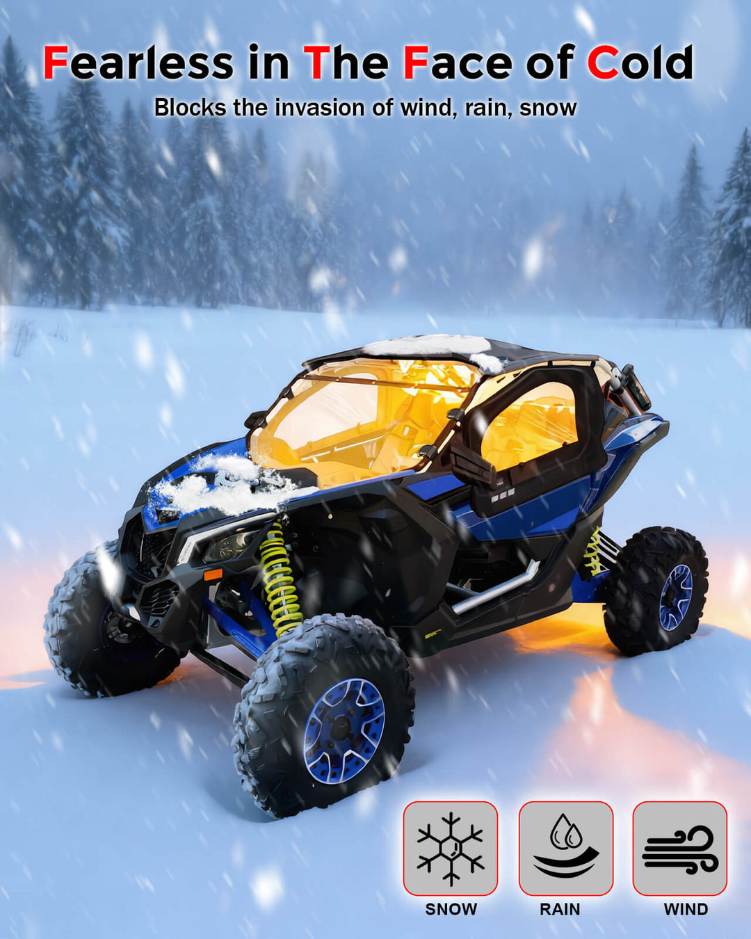 Maverick X3 Upper Door with Steel Frame Block Wind and Rain