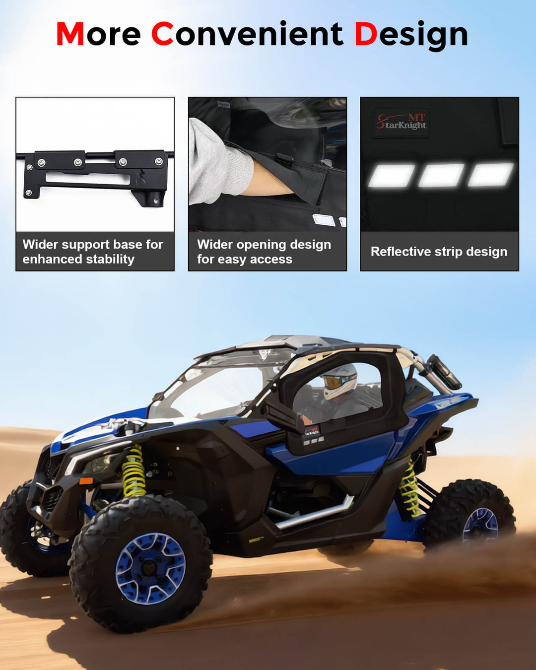 Can-Am Maverick X3 Upper Door with Steel Frame Convenient Design