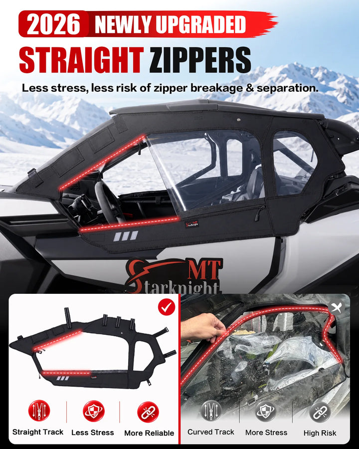 Maverick X3 Soft Cab Enclosure with Upgraded Straight Zipper