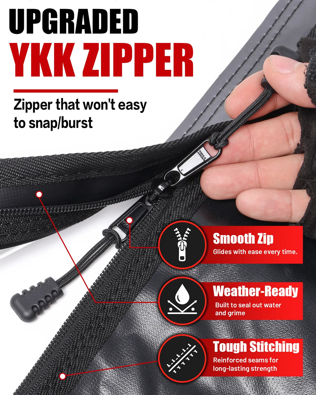 Maverick X3 Soft Cab Enclosure Upgraded Straight Zipper Details