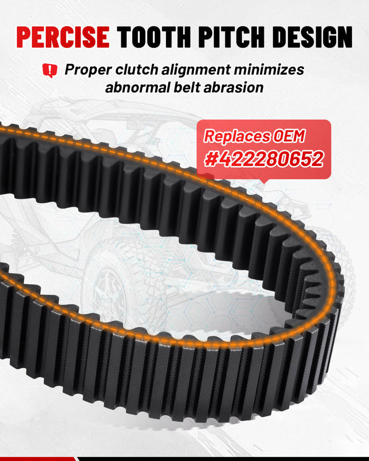 StarknightMT Can-Am Maverick X3 Drive Belt Tooth Pitch Design