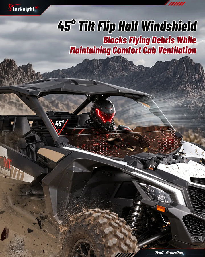 Can-Am Maverick X3/Max Tinted Half Windshield 45° tilt