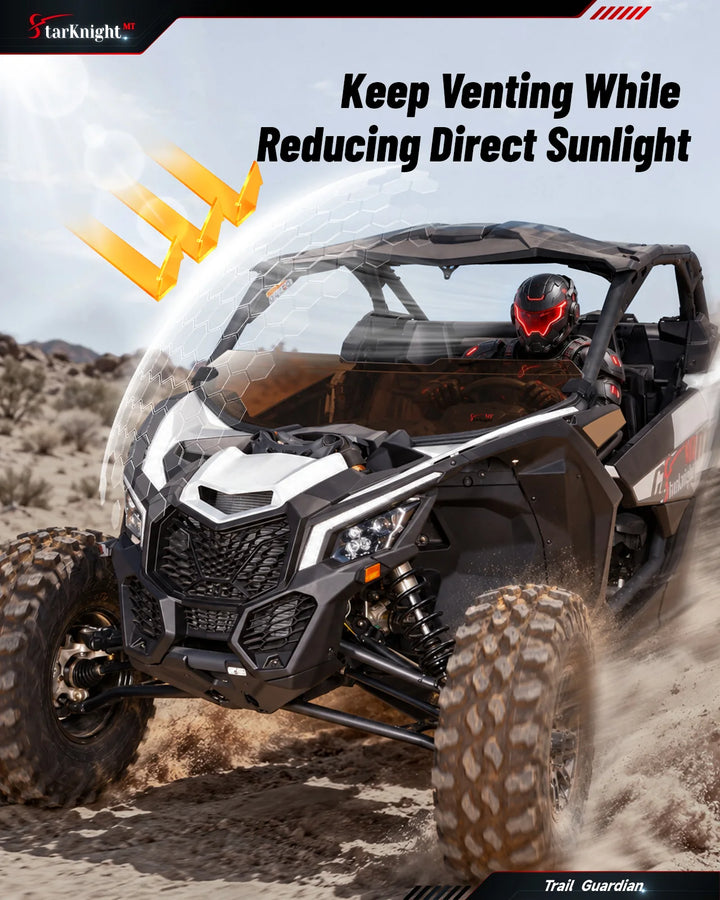 Can-Am Maverick X3/Max Tinted Half Windshield keep venting