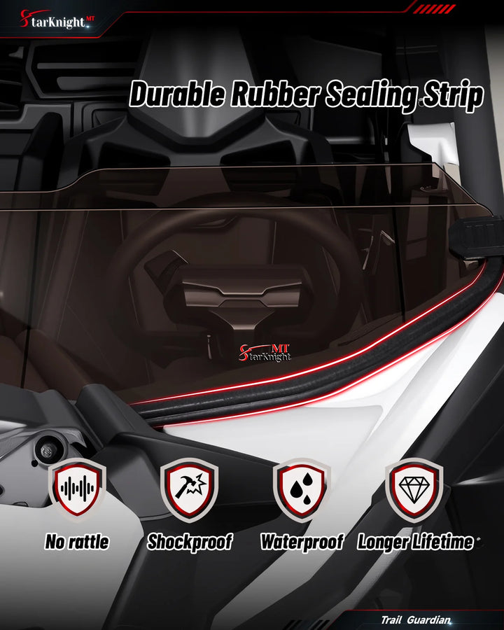 Can-Am Maverick X3/Max Tinted Half Windshield rubber sealing