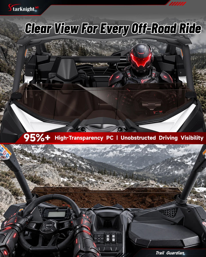 Can-Am Maverick X3/Max Tinted Half Windshield clear view
