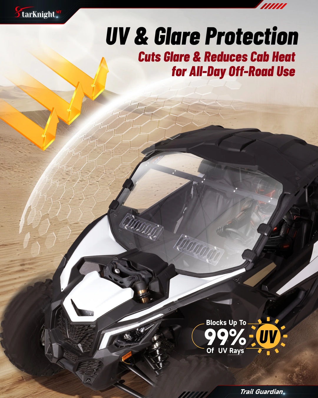 Can-Am Maverick X3/Max Vented Windshield UV protection