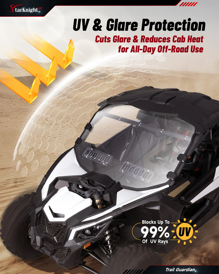 Can-Am Maverick X3/Max Vented Windshield UV protection