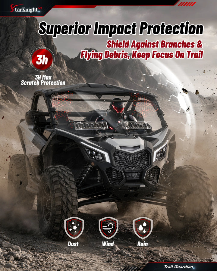Can-Am Maverick X3/Max Vented Windshield 3H Max Scracth protection