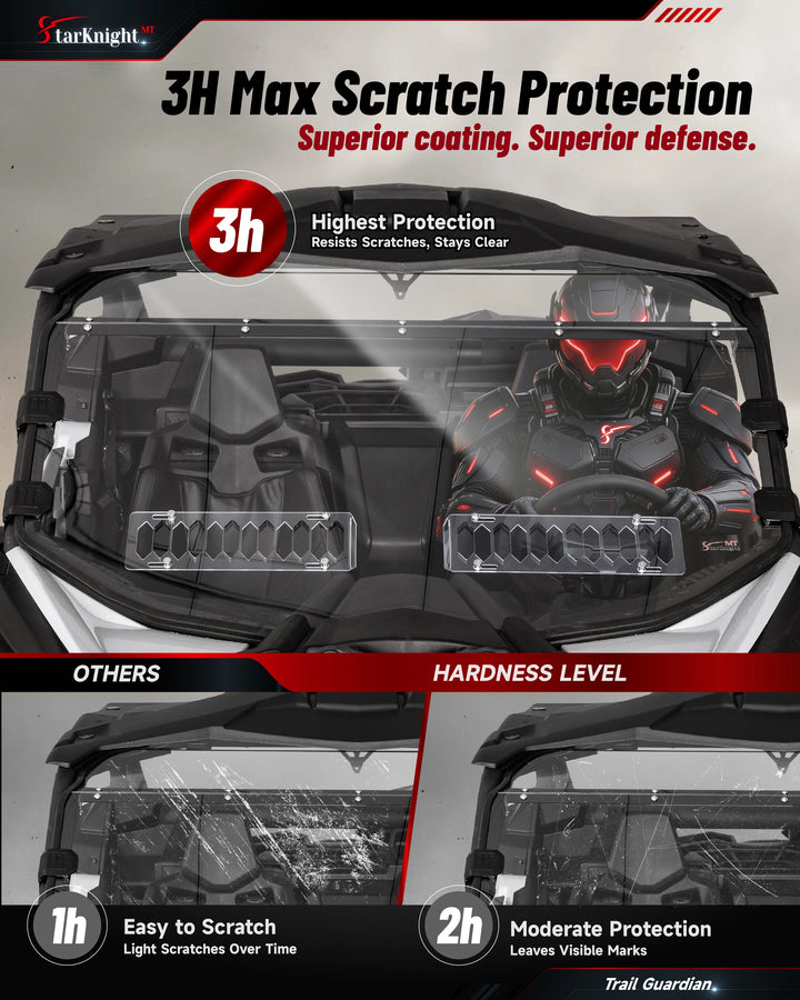 Can-Am Maverick X3/Max Vented Windshield 3H Scratch protection
