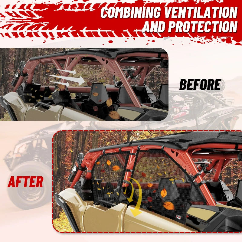 before and after install the maverick x3max window net