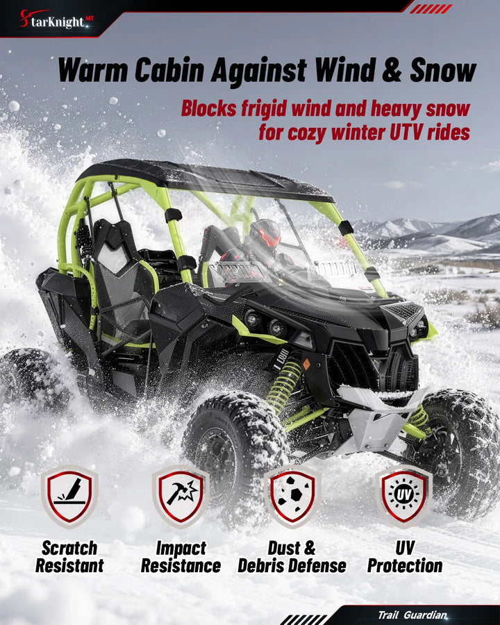 Can-Am Maverick 1000R / Max / Turbo Vented Windshield block wind and snow