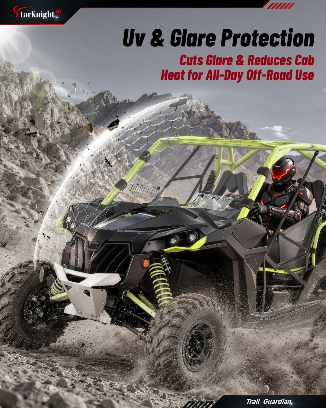 Can-Am Maverick 1000R / Max / Turbo Vented Windshield UV protection