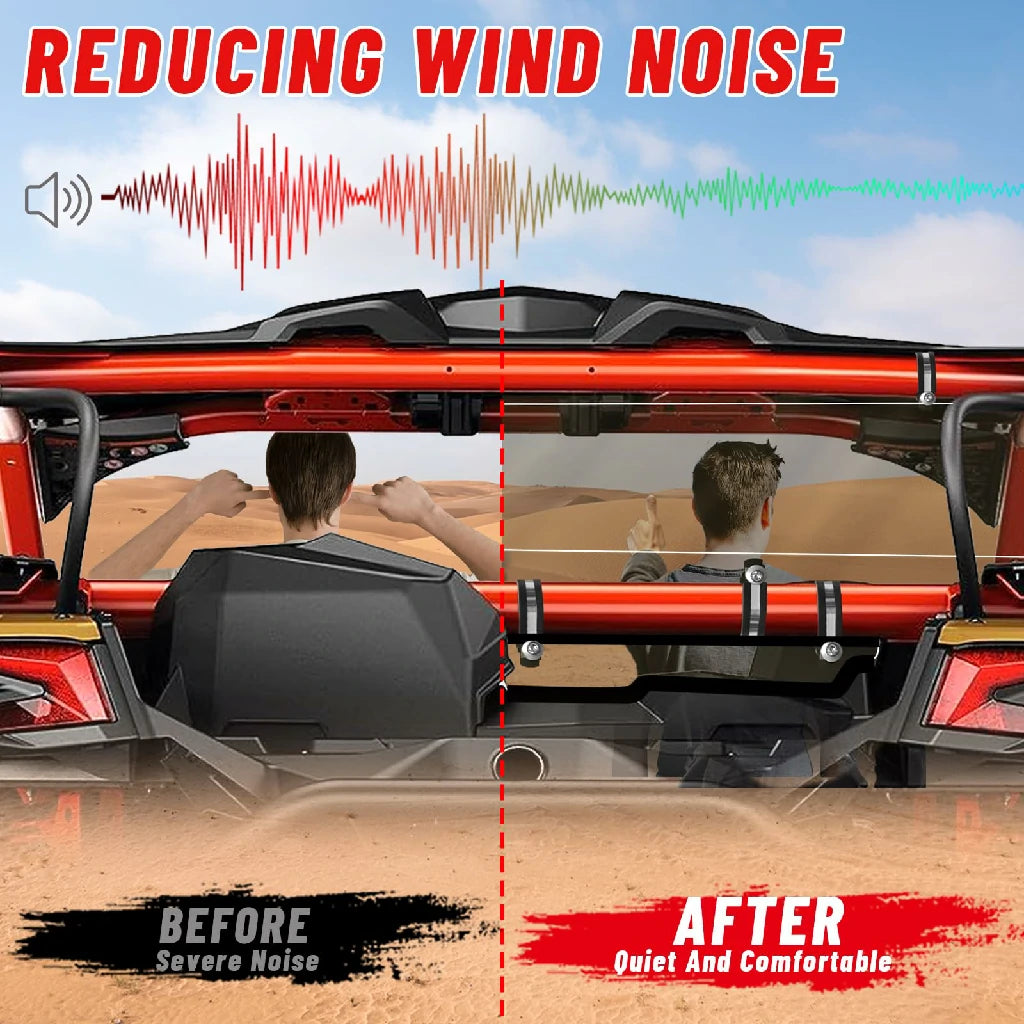 maverick x3 rear tint windshield reducing wind noise