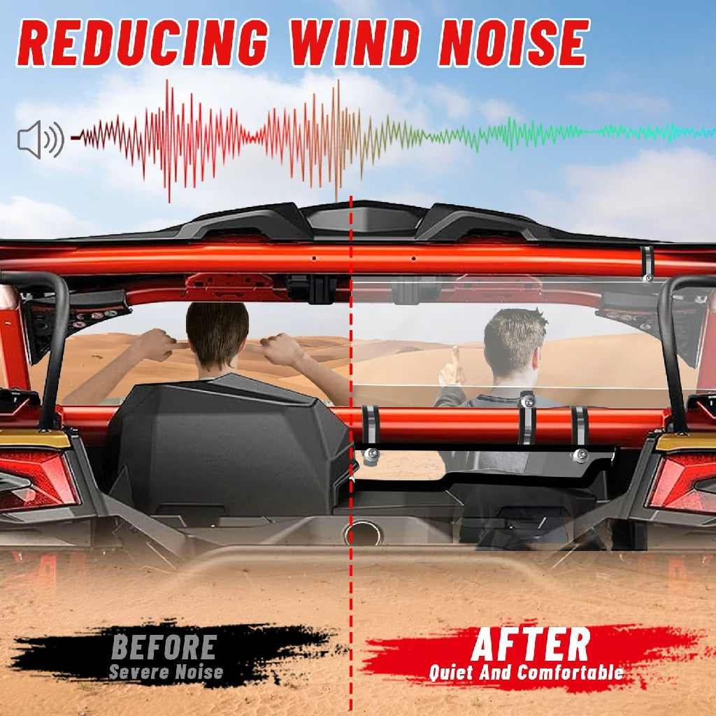 maverick x3 rear windshield reducing wind noise