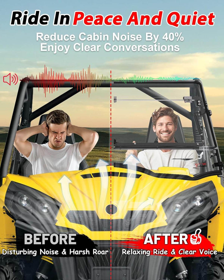 Commander 1000 Flip Windshield Reduce Cabin Noise by 40%
