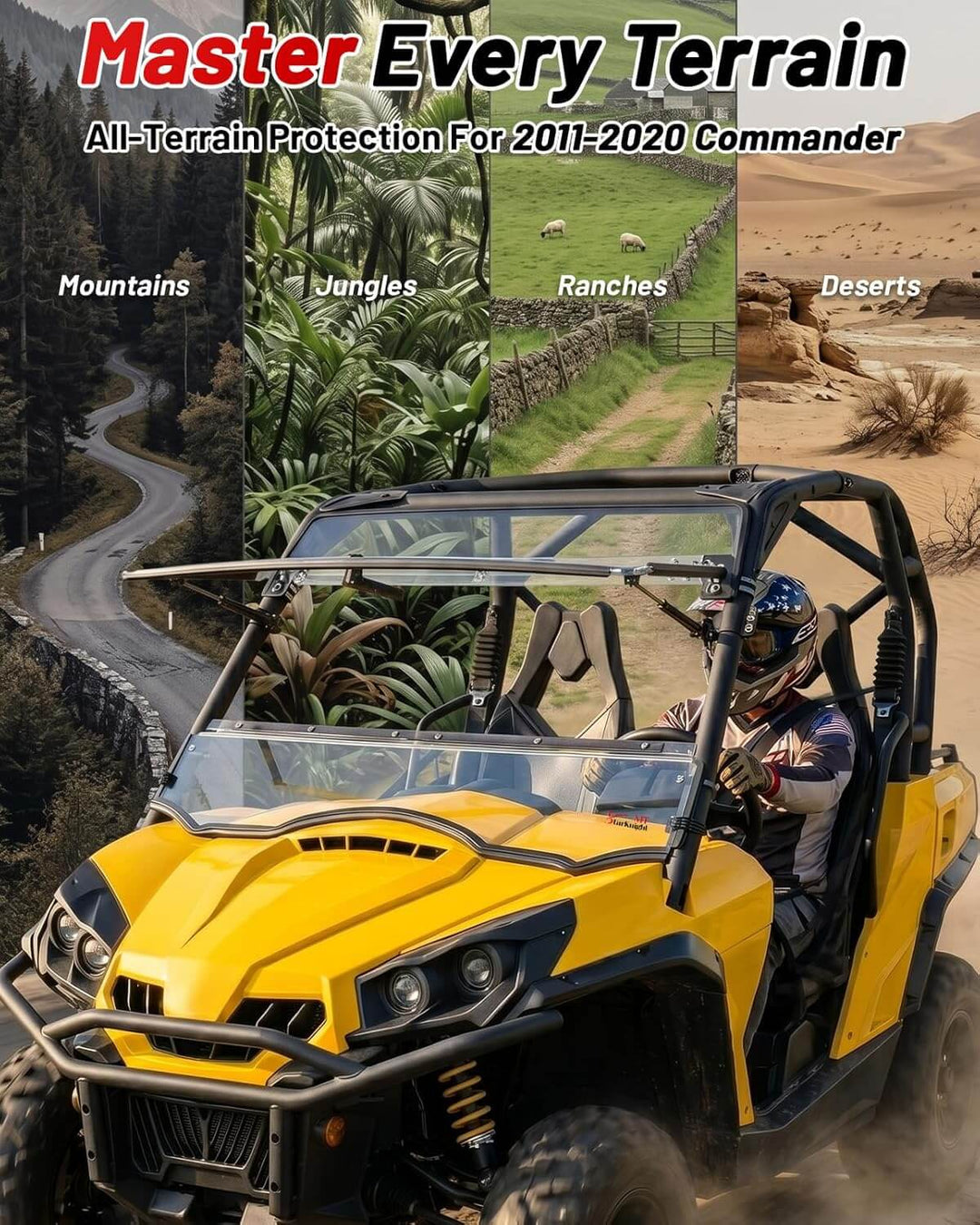 Can-Am Commander 800 Flip Windshield Master Every Terrain