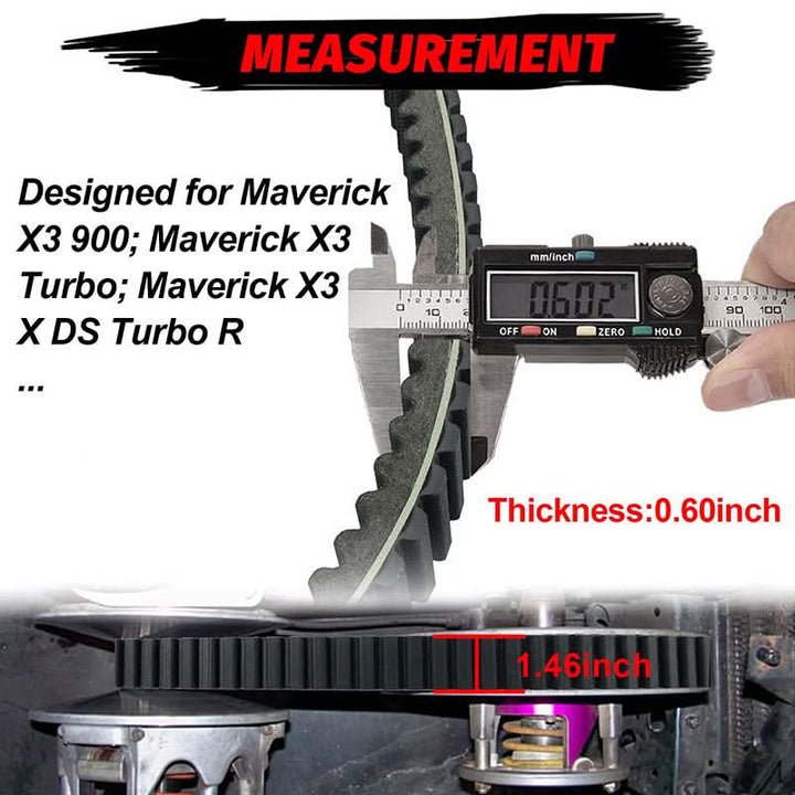 measurement of the Can-Am x3 drive belt