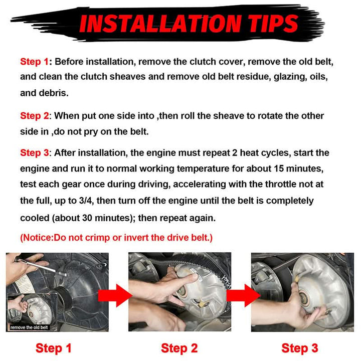 installation of the Can-Am x3 drive belt