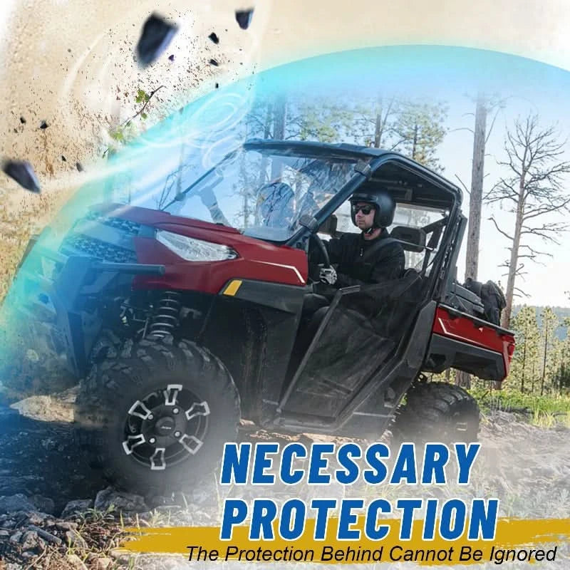 front windshield give Polaris ranger protection