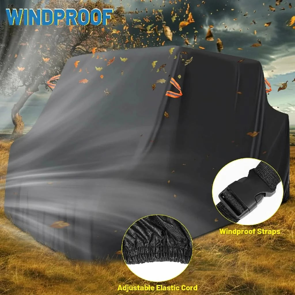elastic cord and windproof straps details
