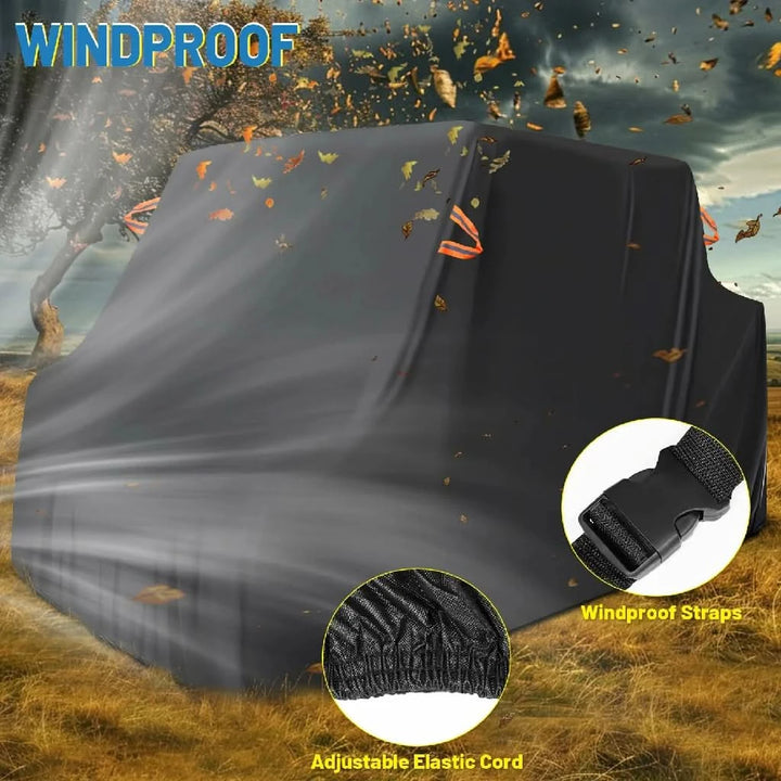 elastic cord and windproof straps details