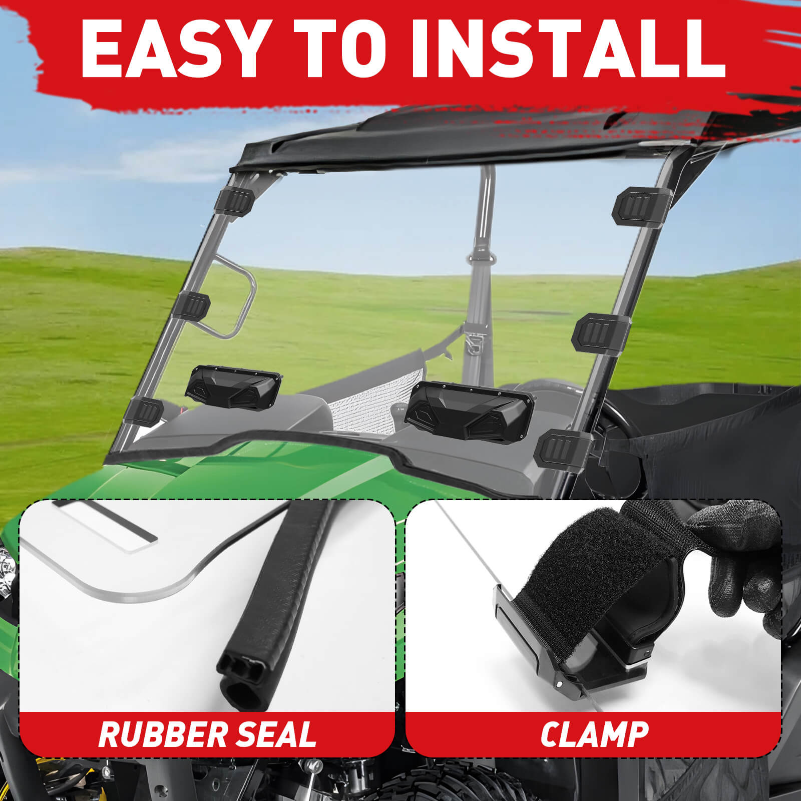 easy to install Gator XUV 550 Vent windshield